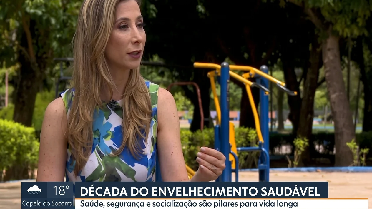 Dra. Juliana Venites em reportagem do SP1 sobre a década do envelhecimento saudável